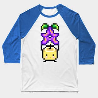 Yellow Junimo with Stardrop Baseball T-Shirt